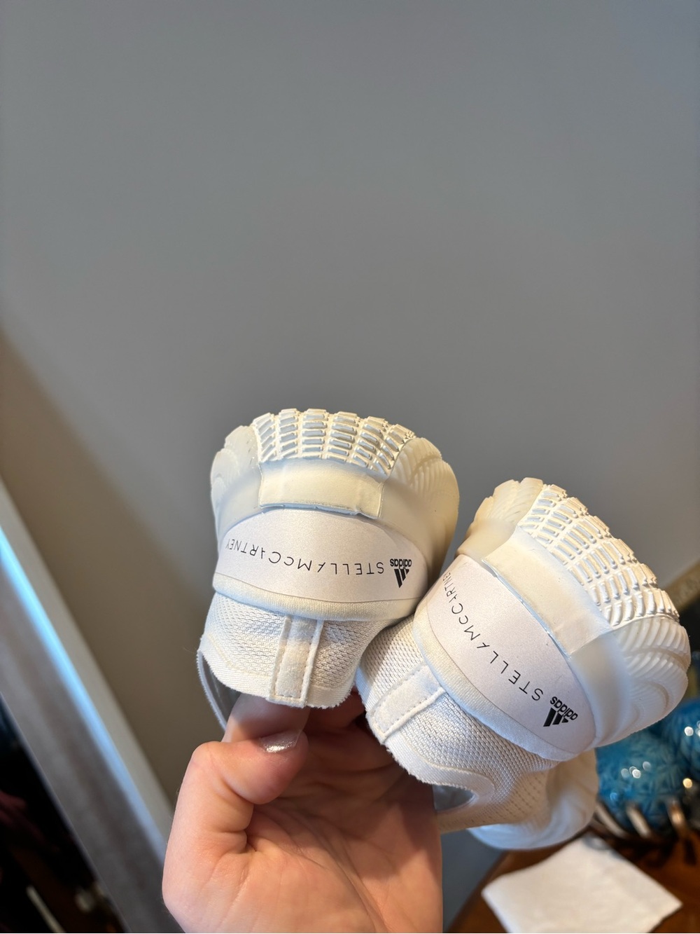 Stella McCartney Adidas White Knit Runner Sneakers - Picture 2 of 6